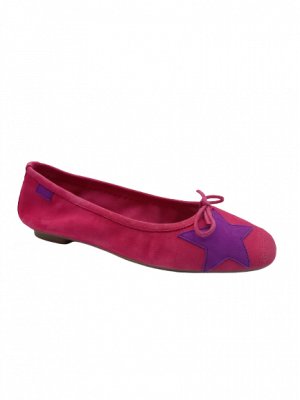 BALLERINES REQINS HELLO PEAU FUCHSIA / VIOLINE