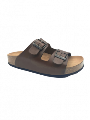 MULES PLAKTON CP BETA CUIR MARRON