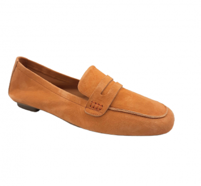 MOCASSINS REQINS HEMA PEAU ORANGE