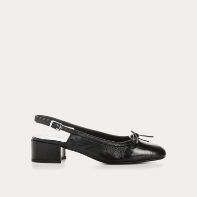 BALLERINES REQINS REESE SLINGBACK CUIR NOIR
