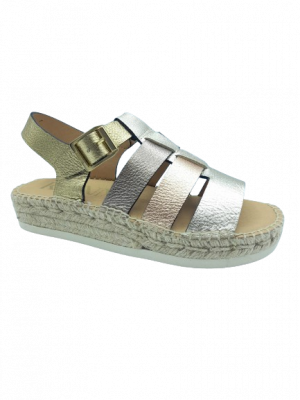 SANDALES PLATES KANNA CUIR ECLAT MULTI