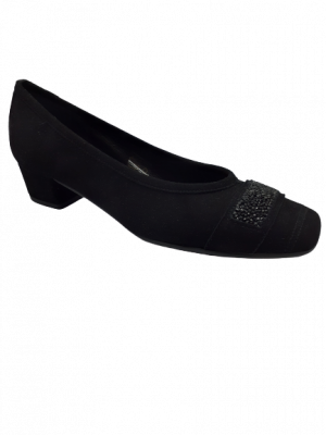 BALLERINES REQINS ROXIE TALON PEAU NOIR