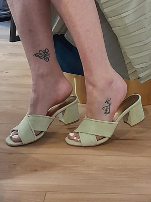 MULES SEMERDJIAN LAVANDA CUIR PEAU PISTACHE