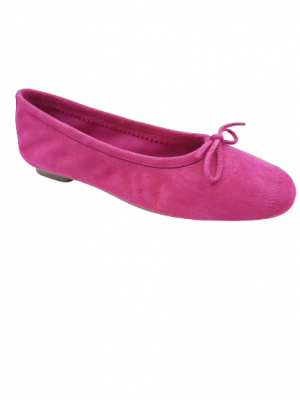 BALLERINES REQINS HARMONY PEAU FUSCHIA