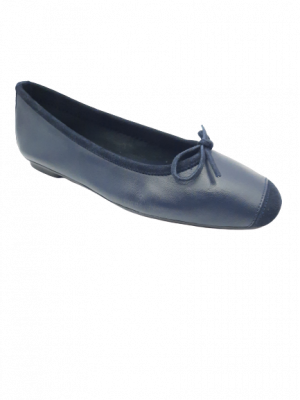 BALLERINES REQINS HARMONY CUIR MARINE