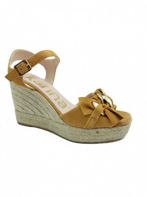 SANDALES COMPENSEES KANNA SUEDE HONEY