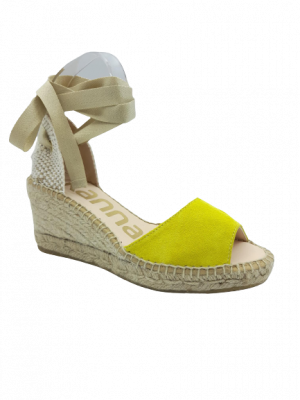 SANDALES COMPENSEES KANNA SUEDE LEMON
