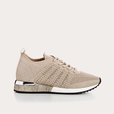 BASKETS REQINS INES CROCHET LAME CHAMPAGNE