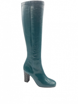 BOTTES LES VENUES CUIR VERNIS VERT