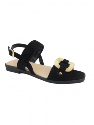 SANDALES REQINS FEERIE PEAU NOIR