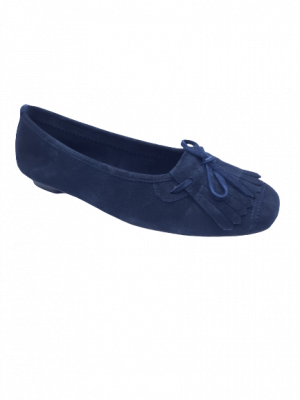 BALLERINES REQINS HINDI PEAU MARINE