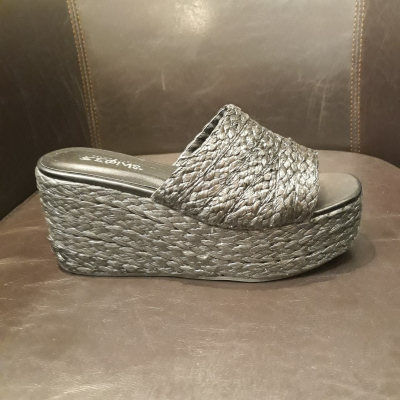 MULES REQINS JAKARTA RAFIA NOIR