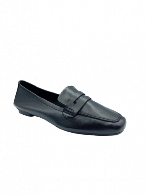 MOCASSINS REQINS HEMA CUIR NOIR