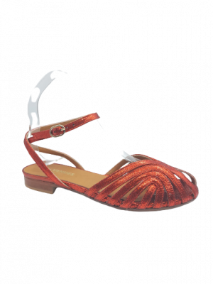 SANDALES LES VENUES CUIR GALAXY CERISE