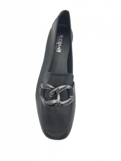 MOCASSINS REQINS HASTER CUIR NOIR