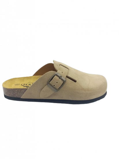 MULES PLAKTON BLOGG CUIR PEAU BEIGE