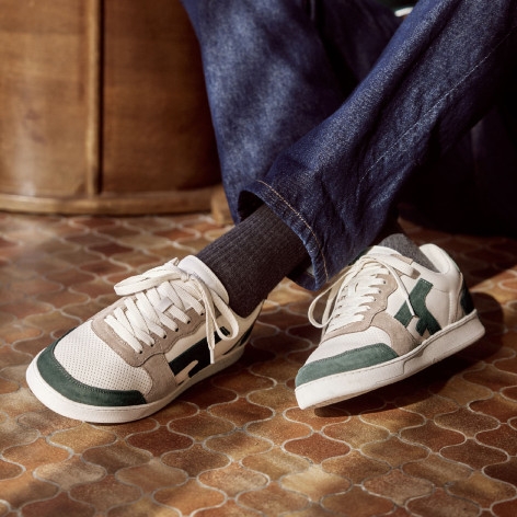 BASKETS FAGUO HOMME HAZEL ECRUE VERT