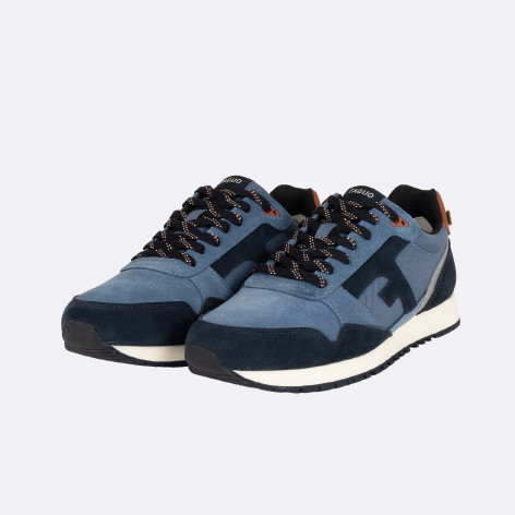 BASKETS FAGUO HOMME ELM RUNNING SUEDE BLEU MARINE