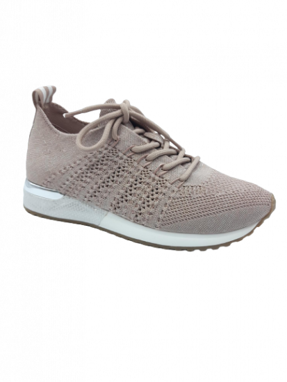 BASKETS REQINS INES CROCHET LAME NUDE