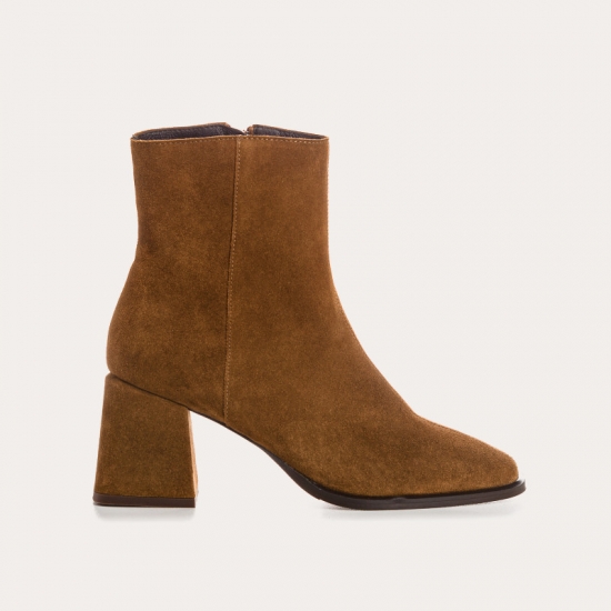 BOOTS REQINS BLONDIE CUIR VELOURS COGNAC