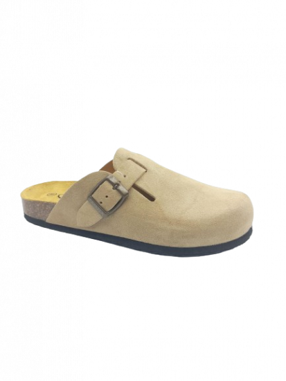 MULES PLAKTON BLOGG CUIR PEAU BEIGE