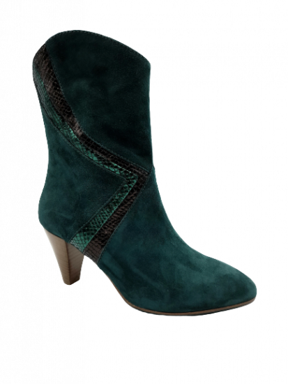 BOTTINES LES VENUES NUBUCK VERT FORET