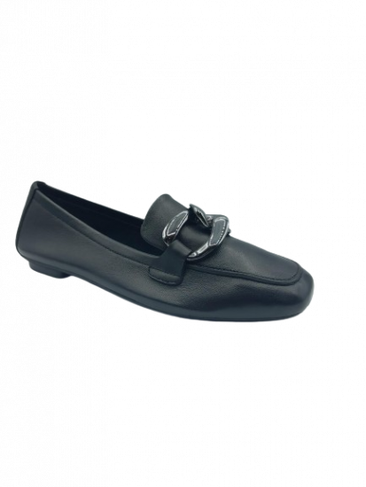 MOCASSINS REQINS HASTER CUIR NOIR