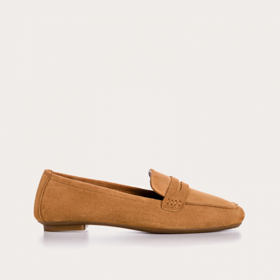 MOCASSINS REQINS HEMA PEAU CAMEL