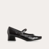 BABIES REQINS A TALONS KELLY CUIR NAPLAK NOIR