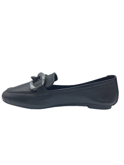 MOCASSINS REQINS HASTER CUIR NOIR