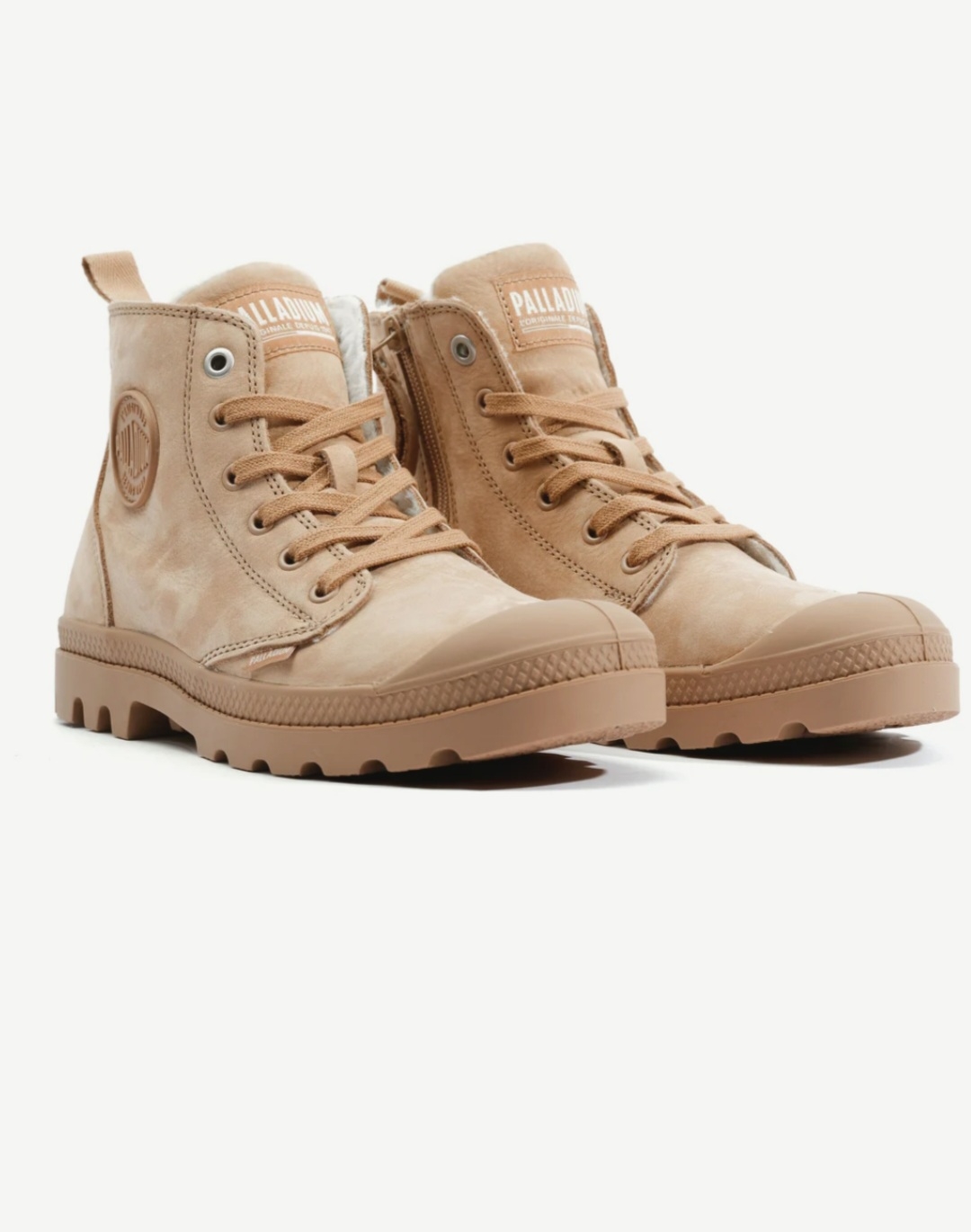 BOOTS PALLADIUM PAMPA HI ZIP WL NUDE BROWN